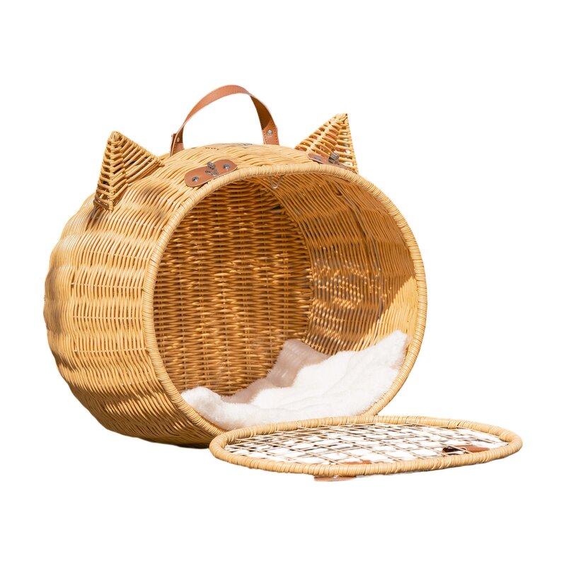 Pet Carrier Bag Factory - Bamboo Rattan Weaving Outdoor Trolley Bag