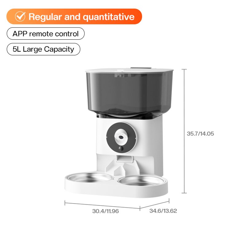 Pet Feeder Factory - HD Camera Portable Smart Double Bowl Feeder