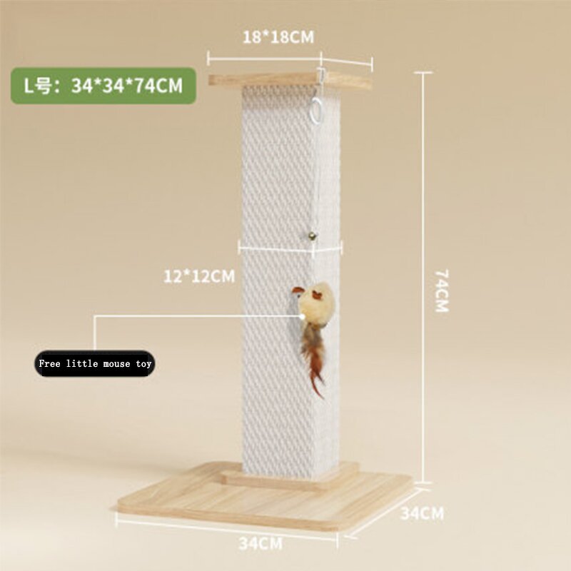 Cat Scratching Post Factory - Sisal Solid Wood Durable Claw Board