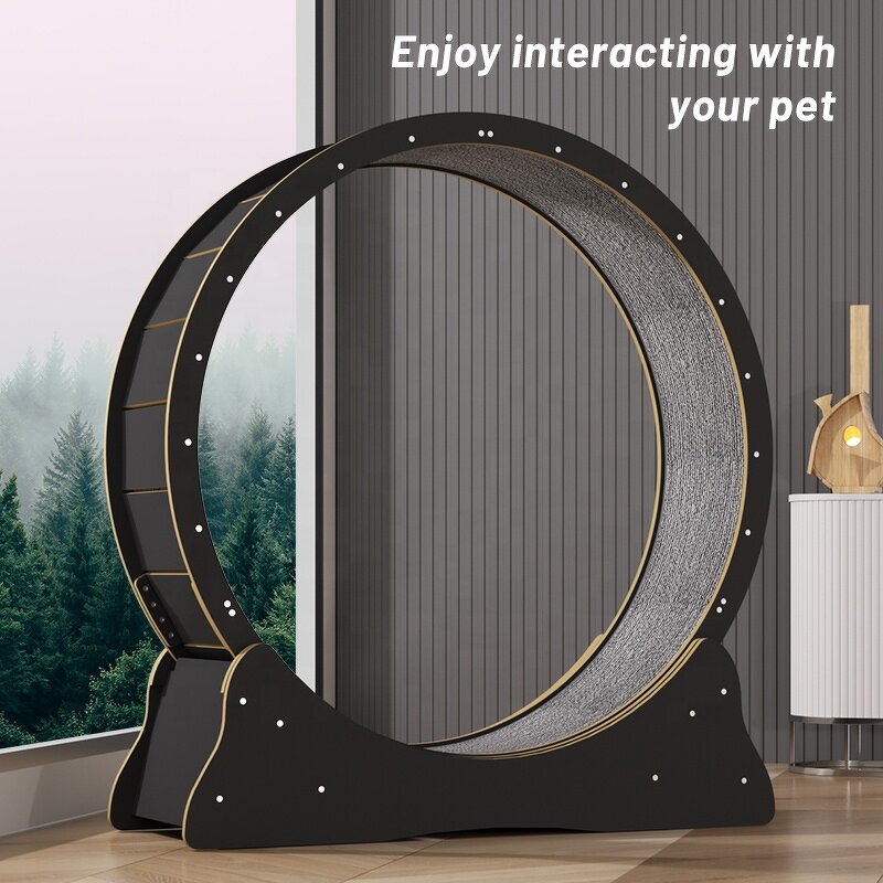 Cat Toys Factory - Hot Selling Circle Track Wood Exercise Wheel