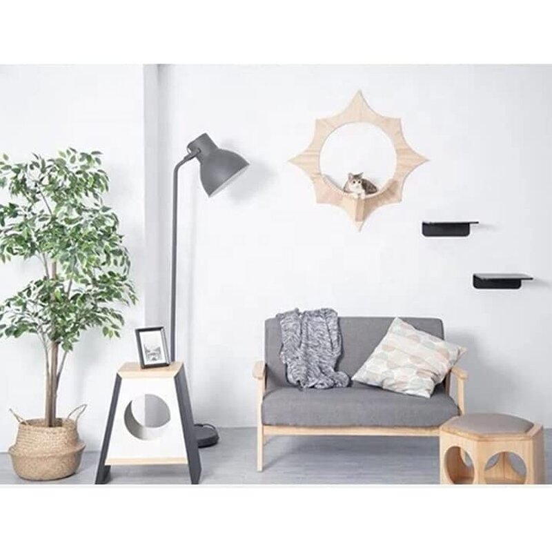 Cat Wall Furniture Factory - DIY Wall Mounted Solid Wood Platform