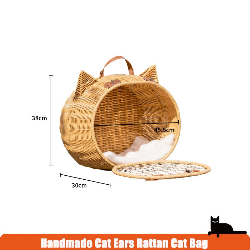 Pet Carrier Bag Factory - Bamboo Rattan Weaving Outdoor Trolley Bag