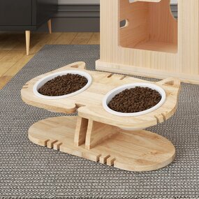 Raised Cat Bowls Factory - Fashion 1-6 Elevated Ceramic Feeder Set