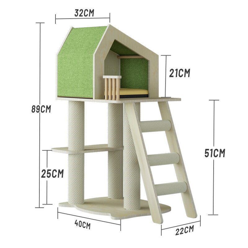Cat Tree House Factory - New Design Wooden Cat Bed House