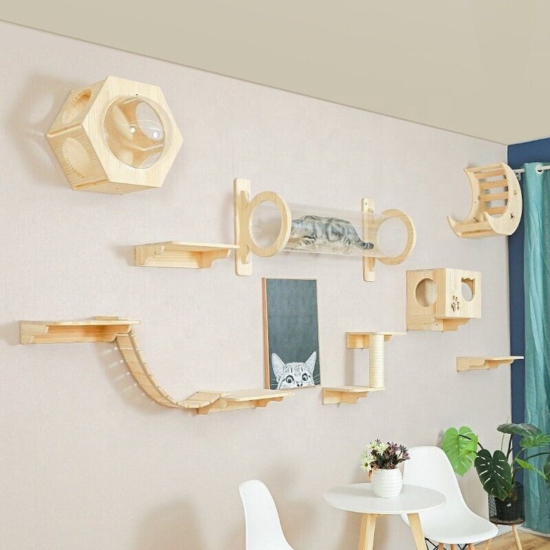 Cat Wall Shelf Factory - Eco-friendly Wooden Bed Toy Shelf