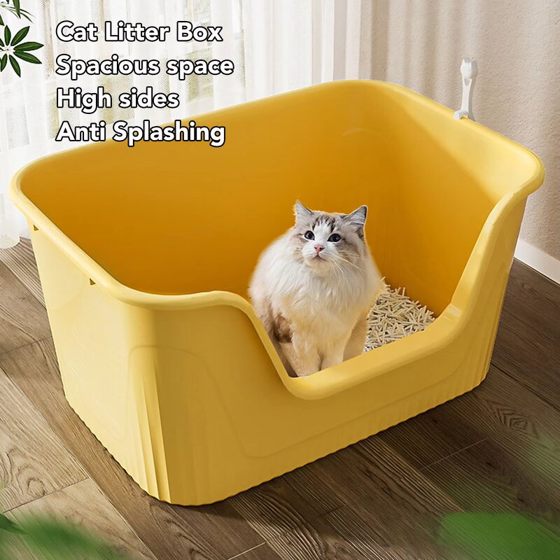 Cat Litter Box Factory - Large High Sides Anti Splashing Portable