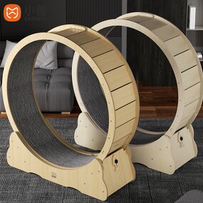 Cat Toys Factory - Circle Track Solid Wood Exercise Running Wheel