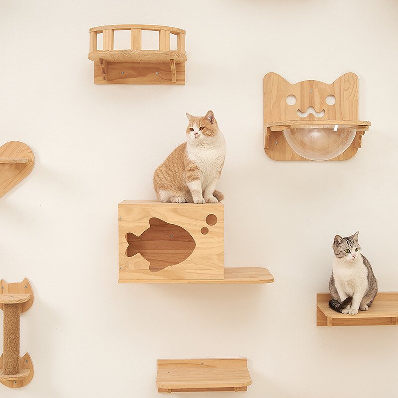 Cat Shelf Factory - Wholesale Solid Wood Wall Mounted Scratcher