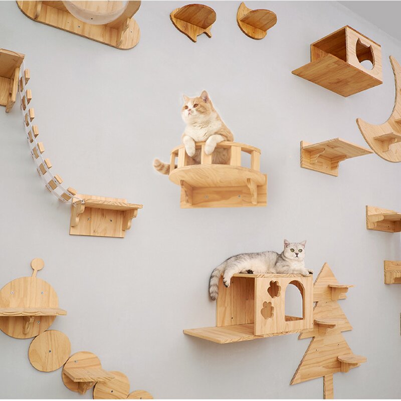 Cat Tree House Factory - Multifunctional Wall Mounted Shelves Toy