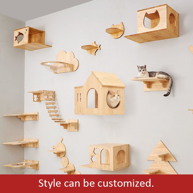 Cat Tree House Factory - Multifunctional Wall Mounted Shelves Toy