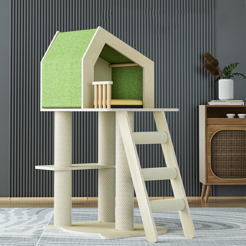 Cat Tree House Factory - New Design Wooden Cat Bed House
