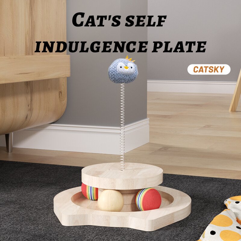 Cat Toys Factory - OEM ODM Wooden Chasing Ball Tracks Toy