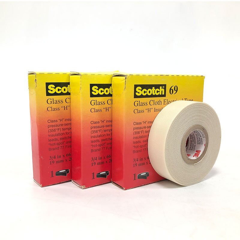 Electrical Tape Manufacturer - 3M 69 White Glass Cloth Tape