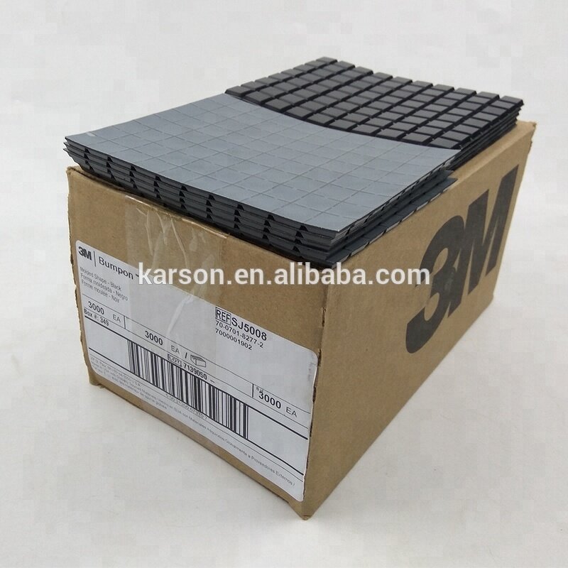 Bumpon Products Manufacturer - 3M SJ5008 Black Square Pads