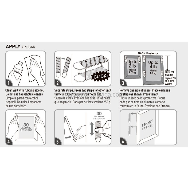 Picture Hanging Strips Factory - Genuine 3M Damage-Free Strips