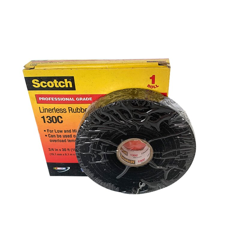 Rubber Splicing Tape Factory - 3M 130C Black Self-sticking Tape