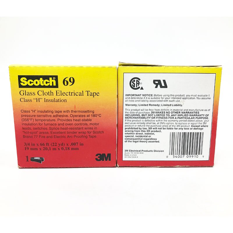 Electrical Tape Manufacturer - 3M 69 White Glass Cloth Tape
