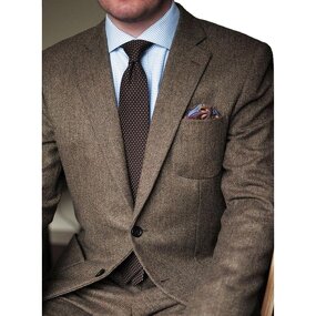 Men's Suit Factory - Autumn Winter Tweed Three-Piece Business Suit