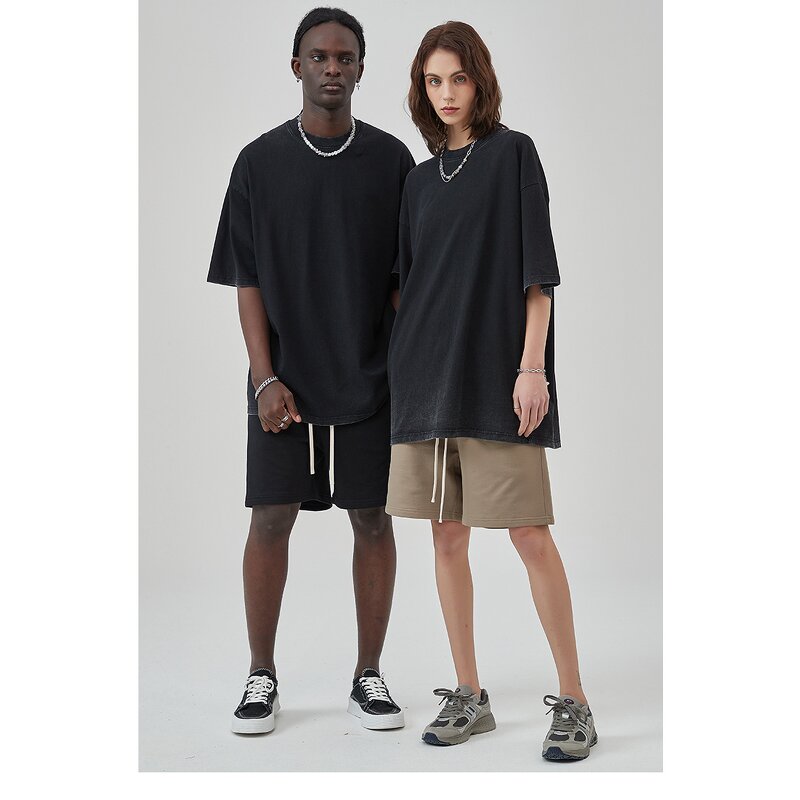 T-Shirt Factory - Gradient Retro Black Cotton Printed Men's Tee