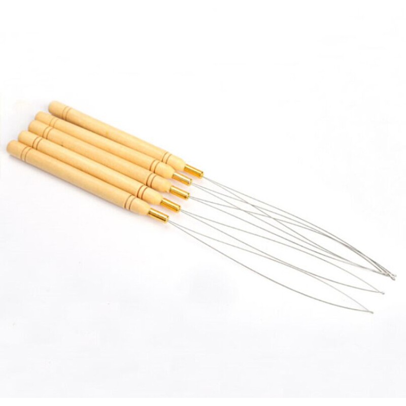 Hair Tool Manufacturer - 10 Pcs Loop Needle Threader Microlink Beads