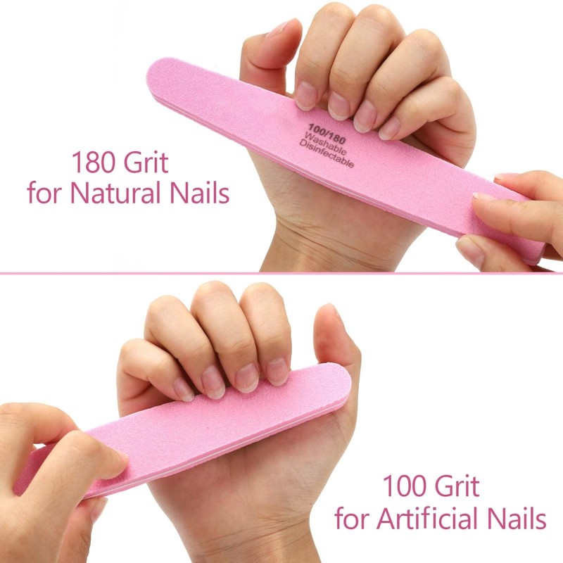 Nail Buffer Factory - 100/180 Grit Mini Block Sponge Double Side