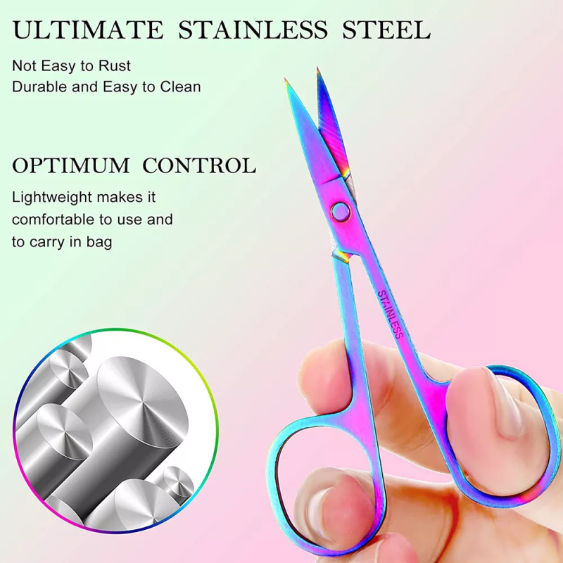 Lash Scissors Factory - Small Pink Stainless Steel Eyelashes Mini