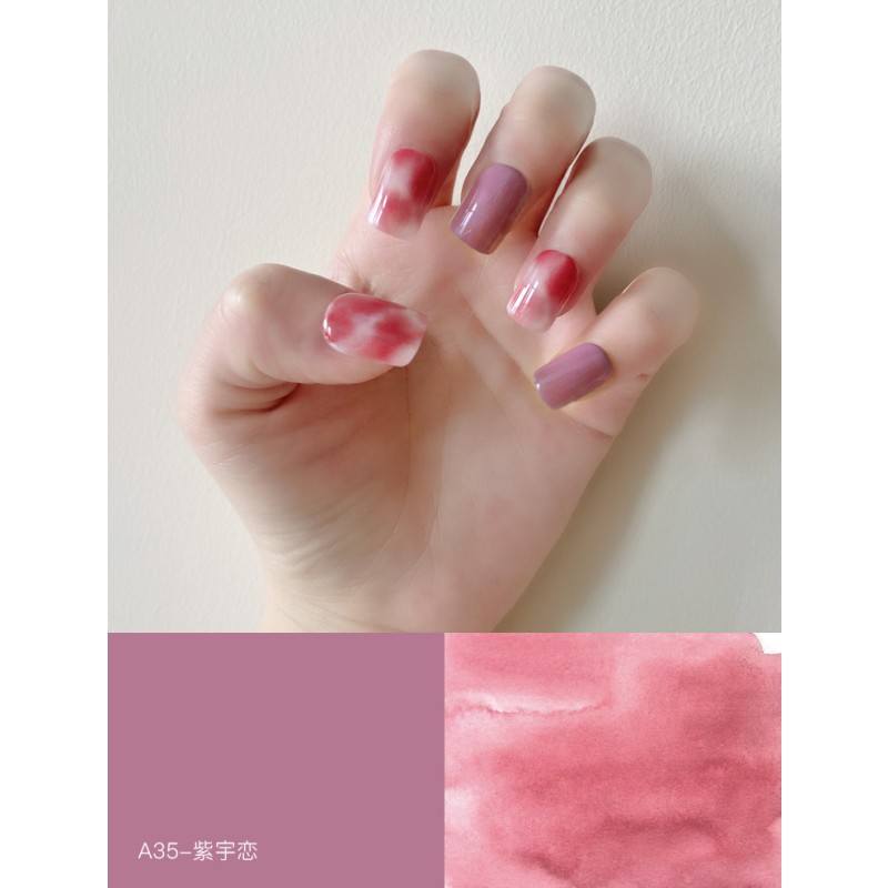 False Nails Factory - Wholesale Short Square Red Blooming Press on