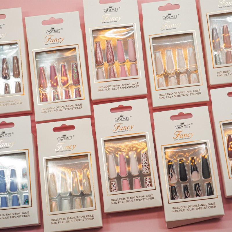 False Nails Factory - Full Cover Ballerina Long Press Artificial