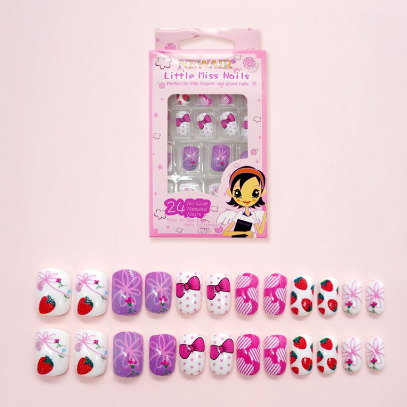 False Nails Manufacturer - OEM Custom Children Cute Kids Press on