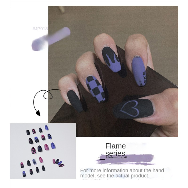 False Nails Manufacturer - Wholesale Mandarin Duck Flame Long Faux