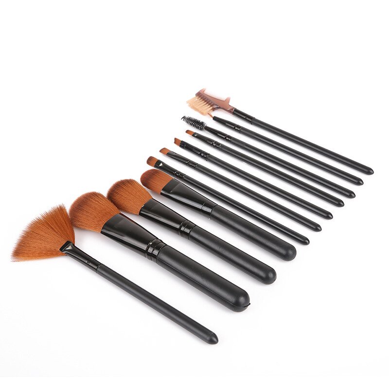 Makeup Brush Set Factory - Hot Selling 12pcs Vegan Hair Blue Pink