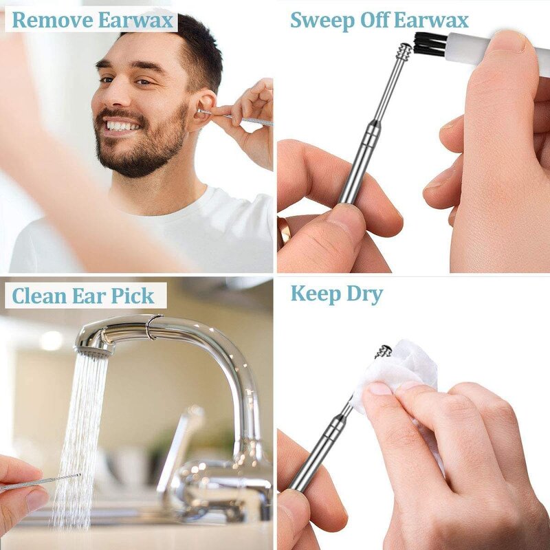 Ear Pick Manufacturer - 7 Pcs Earwax Removal Kit with Cleaning Brush