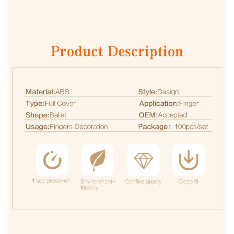 False Nails Factory - Factory Supply 100Pcs Blue PVC Box Ballet