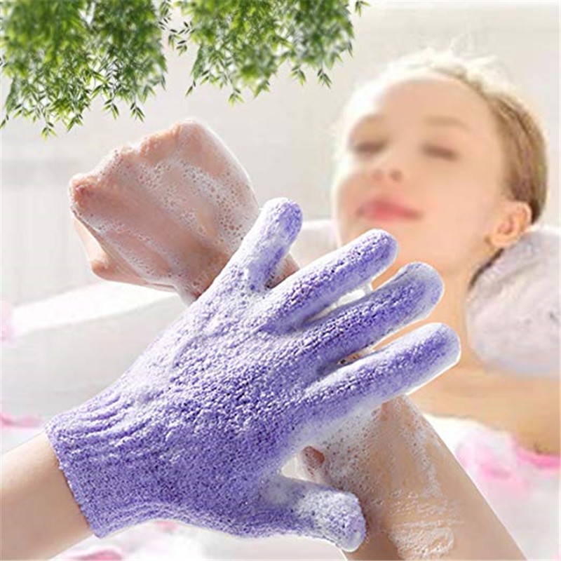 Exfoliator Gloves Factory - Nylon Five Fingers Dead Skin Remover