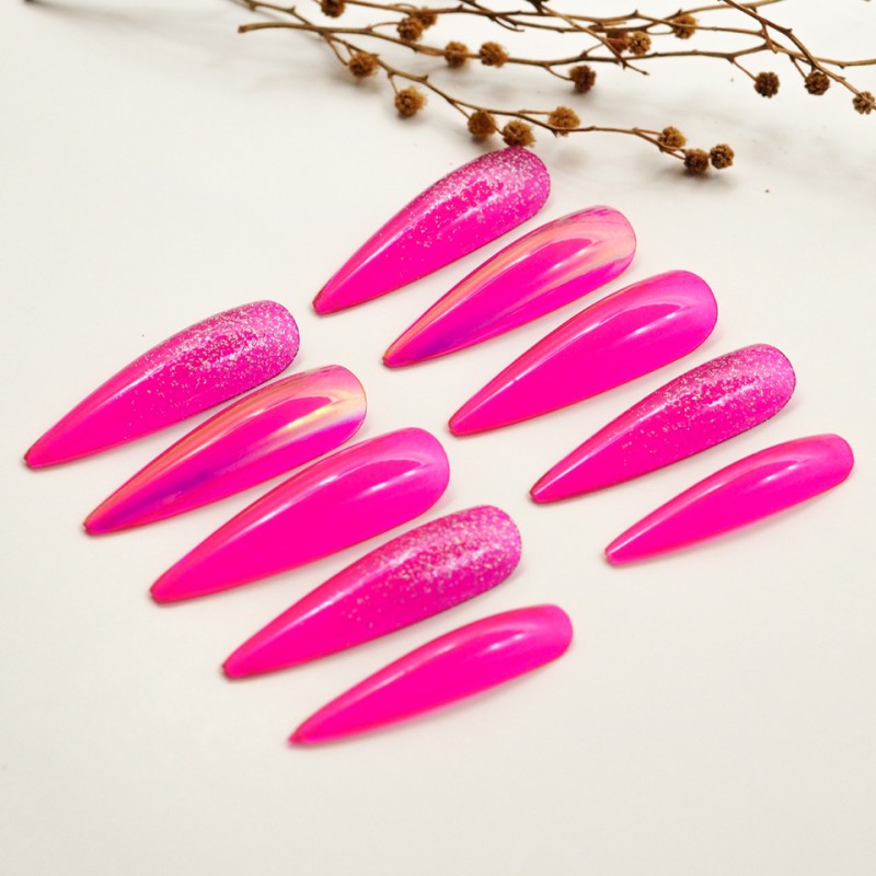 False Nails Factory - Full Cover Ballerina Long Press Artificial