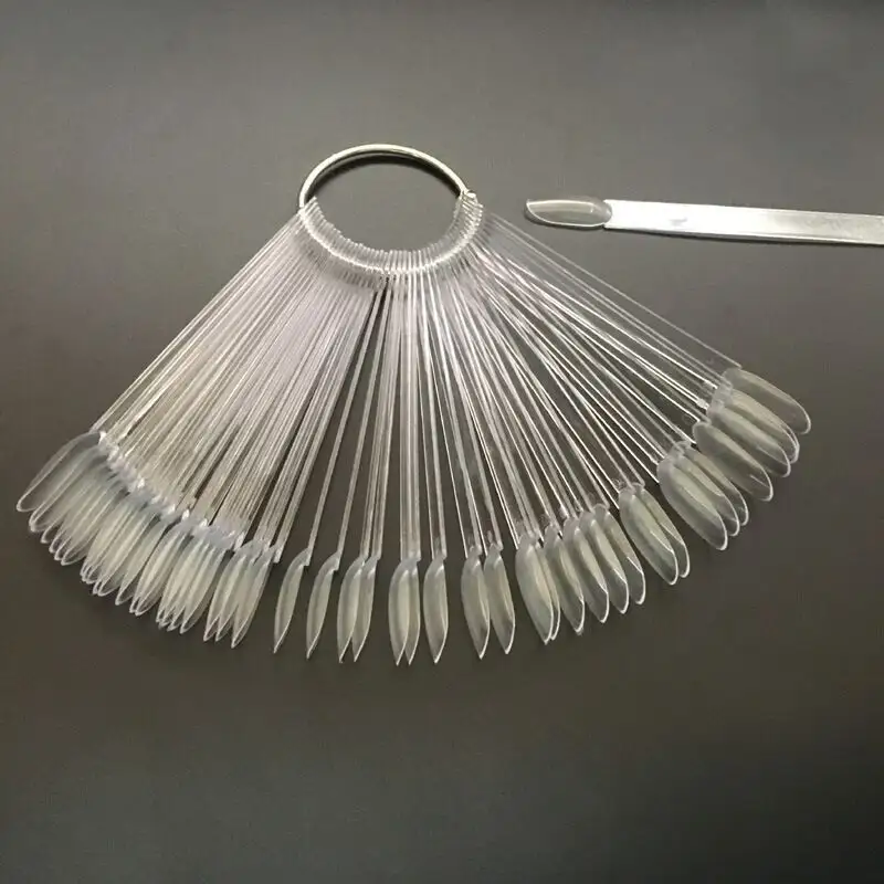 Nail Color Card Manufacturer - 50pcs Round Fan Display Acrylic Tips