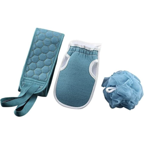 Bath Glove Factory - 3 Pcs Set Scrubber Exfoliating Back Towel