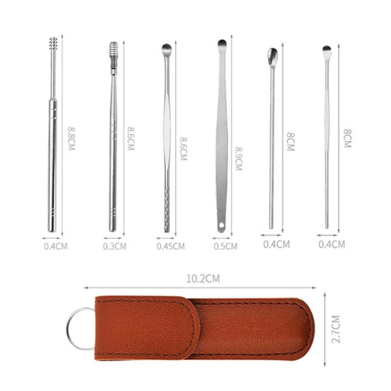 Ear Cleaner Factory - Wholesale 6PCS Stainless Steel Earwax Removal