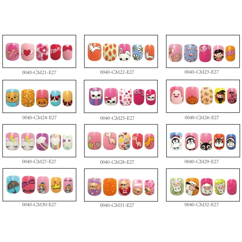 False Nails Manufacturer - OEM Custom Children Cute Kids Press on