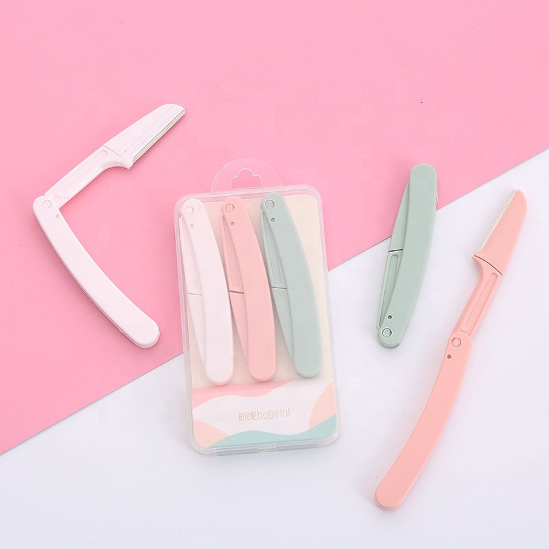 Eyebrow Trimmer Manufacturer - Foldable 3pcs Stainless Steel Kit