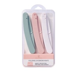 Eyebrow Trimmer Manufacturer - Foldable 3pcs Stainless Steel Kit