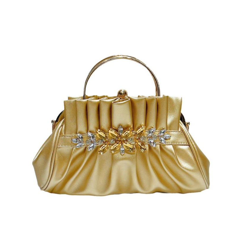 Clutch Handbag Factory - Diamond-Encrusted Silk Geometric Bag