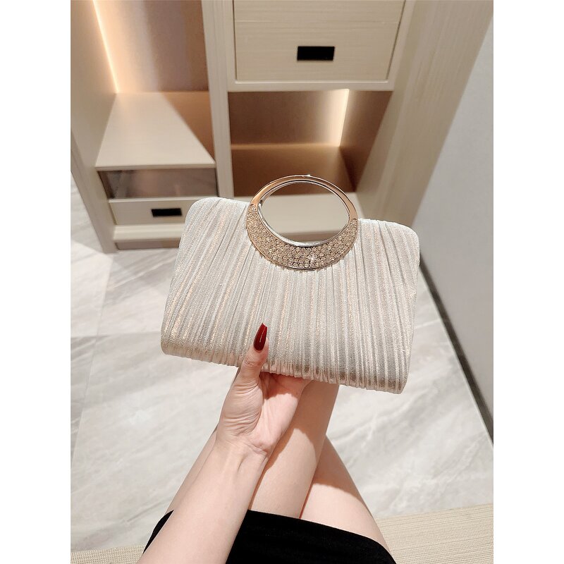 Evening Bag Manufacturer - Pleated Leather Tote Party Bag