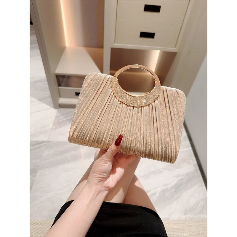 Evening Bag Manufacturer - Pleated Leather Tote Party Bag