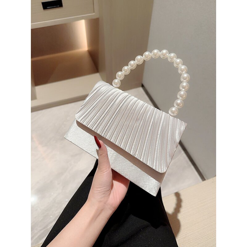 Evening HandBag Manufacturer - Luxury Pearl Chain Clutch