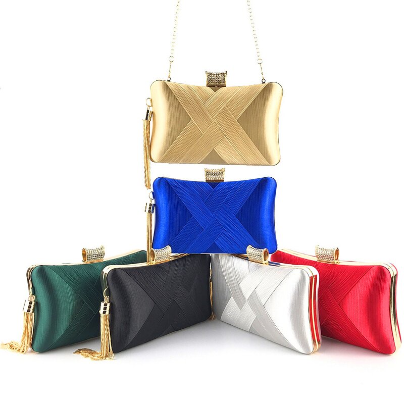 Clutch Bags Factory - Elegant Satin Tassel Handbag