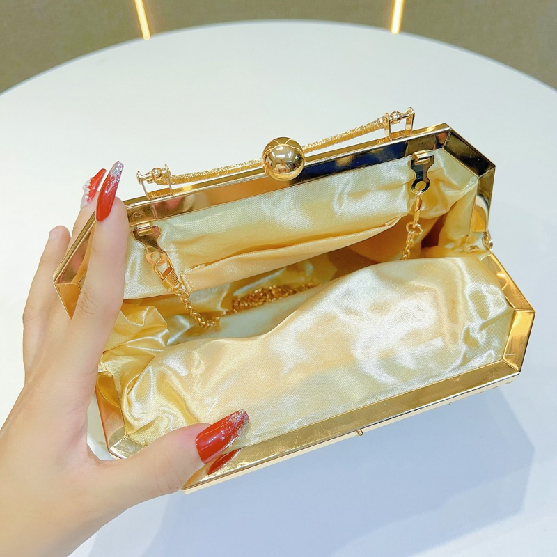 Clutch Bag Factory - French Style Satin Rhinestone Box