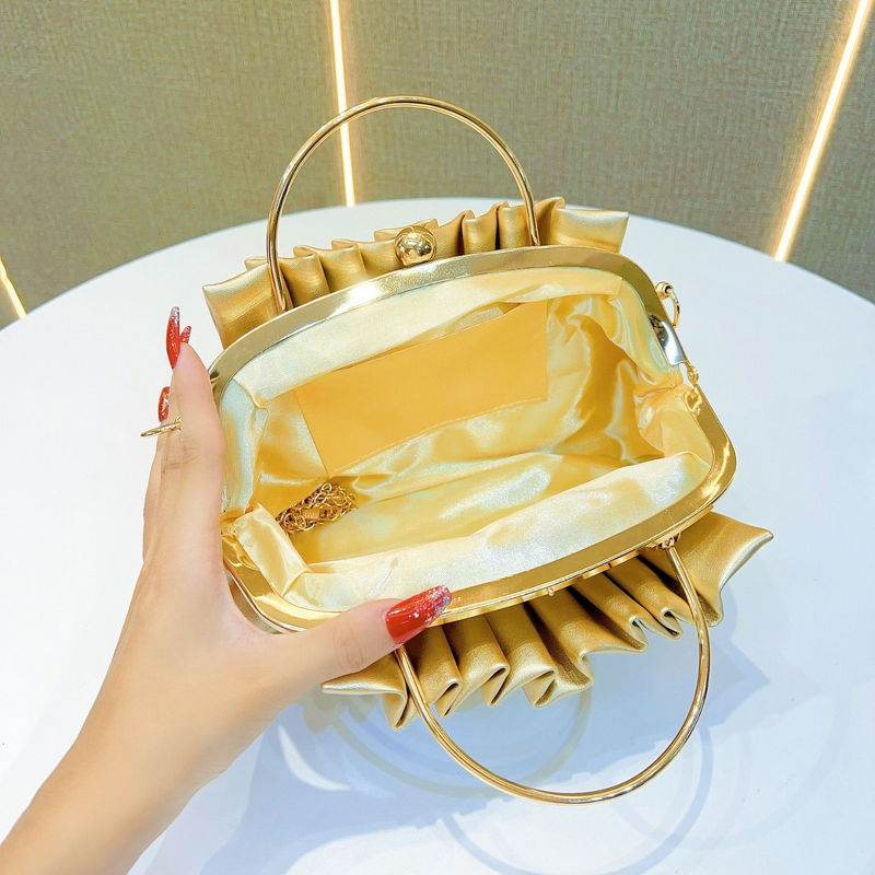 Clutch Handbag Factory - Diamond-Encrusted Silk Geometric Bag