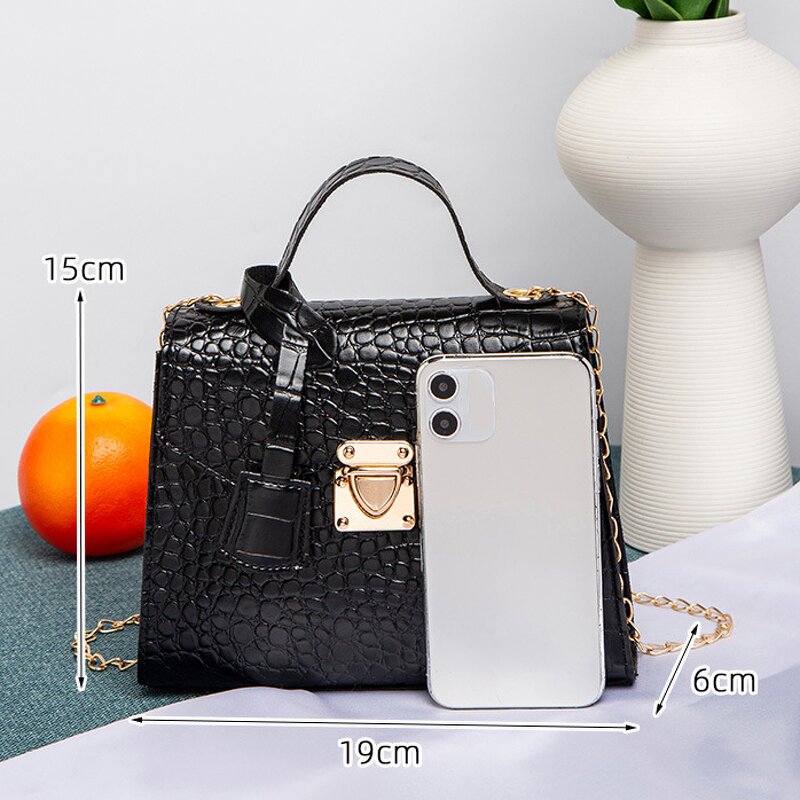Tote Bag Factory - Crocodile Pattern Square Bag