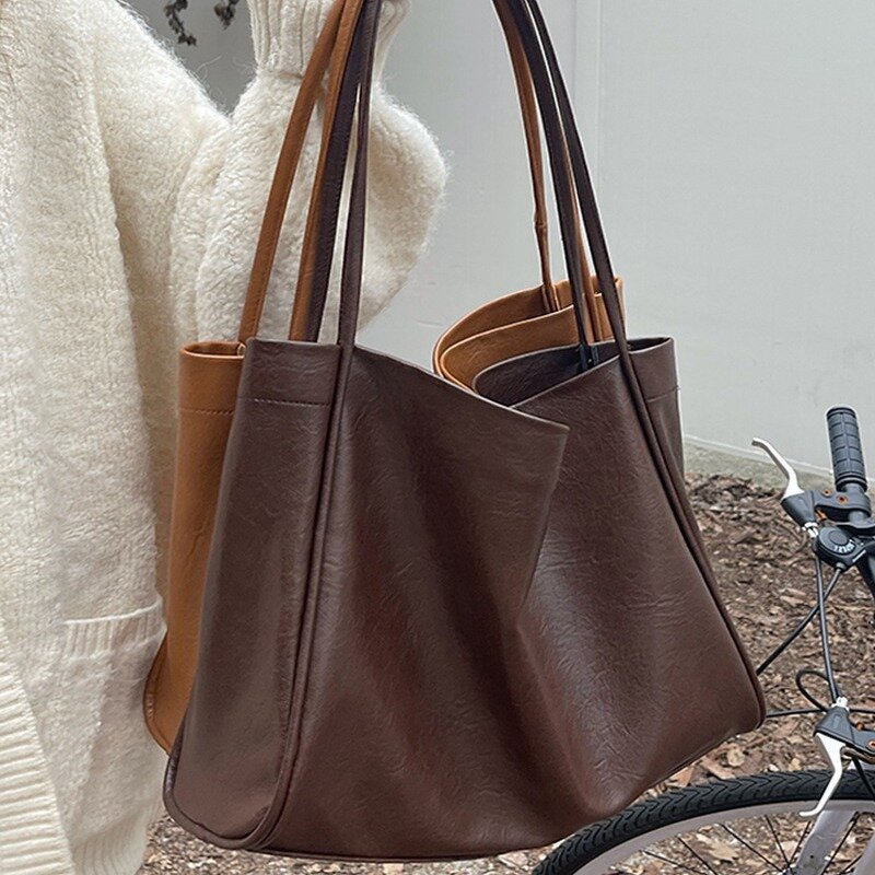 Tote Bags Factory - Trendy Autumn PU Leather Handbag
